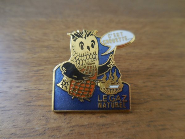 画像1: 【LE GAZ NATUREL】 ピンズ ピンバッジ PINS ピンバッチ ふくろう フクロウ 梟 (1)