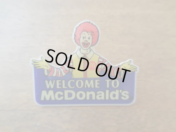 画像1: 【McDonald's WELCOME TO McDonald's】カナダ ピンバッジ ピンバッチ PINS マクドナルド　ドナルド　 (1)