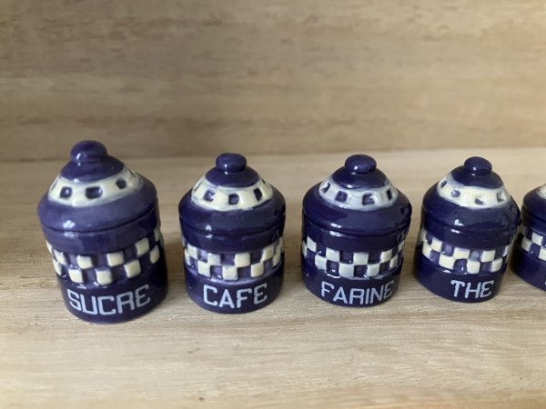 画像3: 【ホーローキャニスター市松柄 コンプリート】 フェーヴ　フェーブ　feve  キャニスター (3)